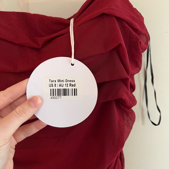 NWT Princess Polly Burgundy Mini Dress - Picture 4 of 5